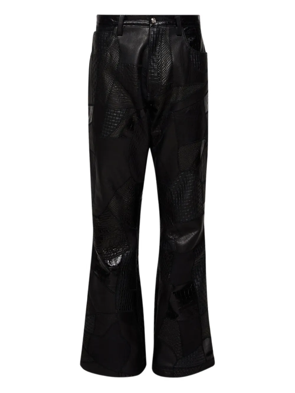 Укороченные брюки в технике пэчворк EARTHLING VIP, черный 
Укороченные брюки в технике пэчворк EARTHLING VIP, черный