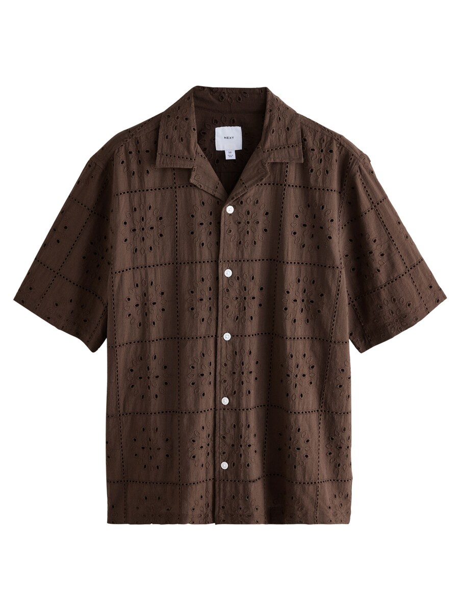 Рубашка обычного кроя на пуговицах Next, коричневый 
Рубашка обычного кроя на пуговицах Next, коричневый