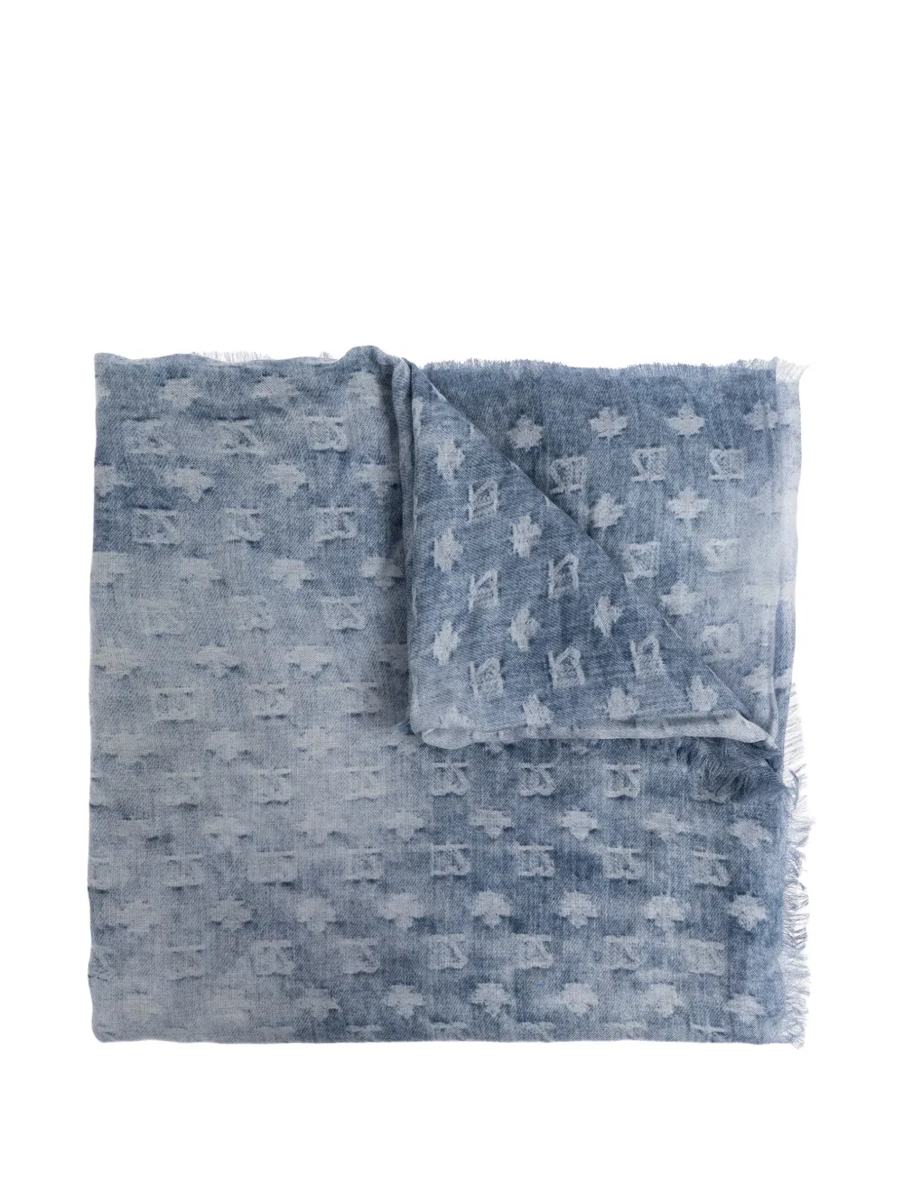 Шарф с узором и бахромой Dsquared2, синий
Шарф с узором и бахромой Dsquared2, синий