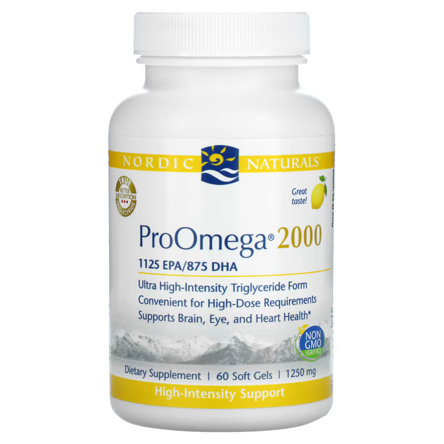 Nordic Naturals, ProOmega 2000, лимон, 1250 мг, 60 мягких желатиновых капсул
Nordic Naturals, ProOmega 2000, лимон, 1250 мг, 60 мягких желатиновых капсул