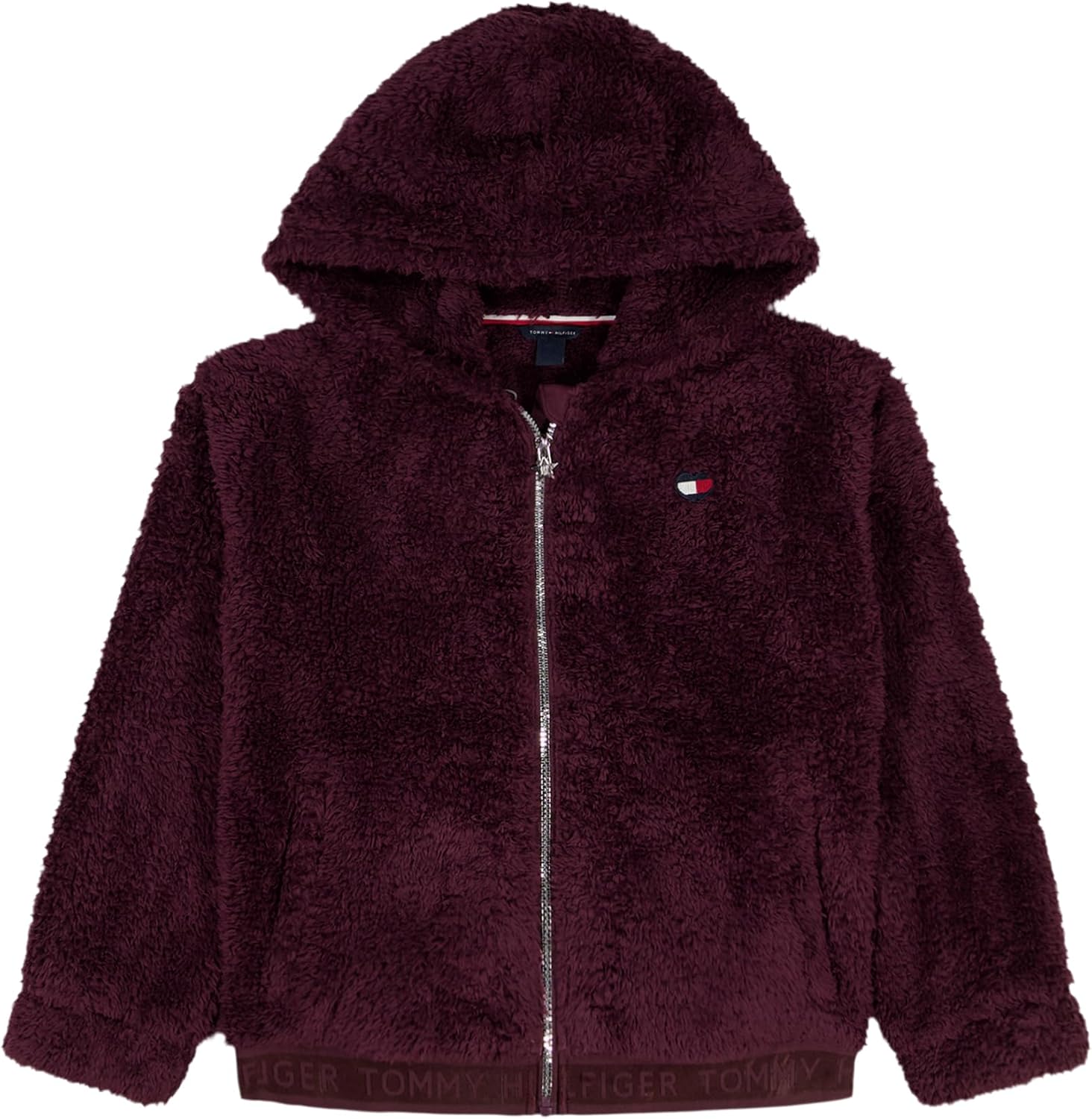 Толстовка Tommy Hilfiger с длинными рукавами из искусственной шерсти Minky Sherpa на молнии с капюшоном и передними карманами для девочек, Pinot Noir
Толстовка Tommy Hilfiger с длинными рукавами из искусственной шерсти Minky Sherpa на молнии с капюшоном и передними карманами для девочек, Pinot Noir