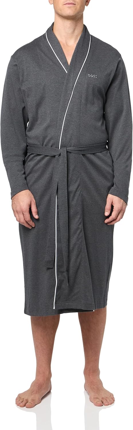 BOSS мужской хлопковый кимоно-халат, Wood Apple Grey
BOSS мужской хлопковый кимоно-халат, Wood Apple Grey