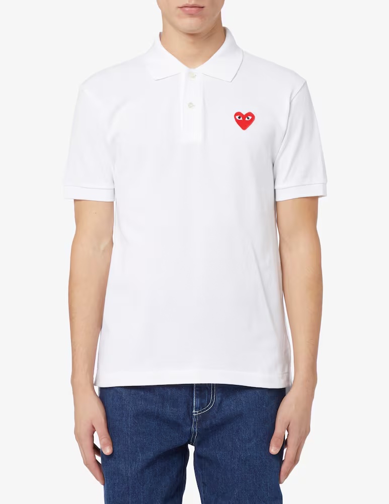 Рубашка поло с короткими рукавами и маленьким сердечком Comme des Garçons Play, белый
Рубашка поло с короткими рукавами и маленьким сердечком Comme des Garçons Play, белый