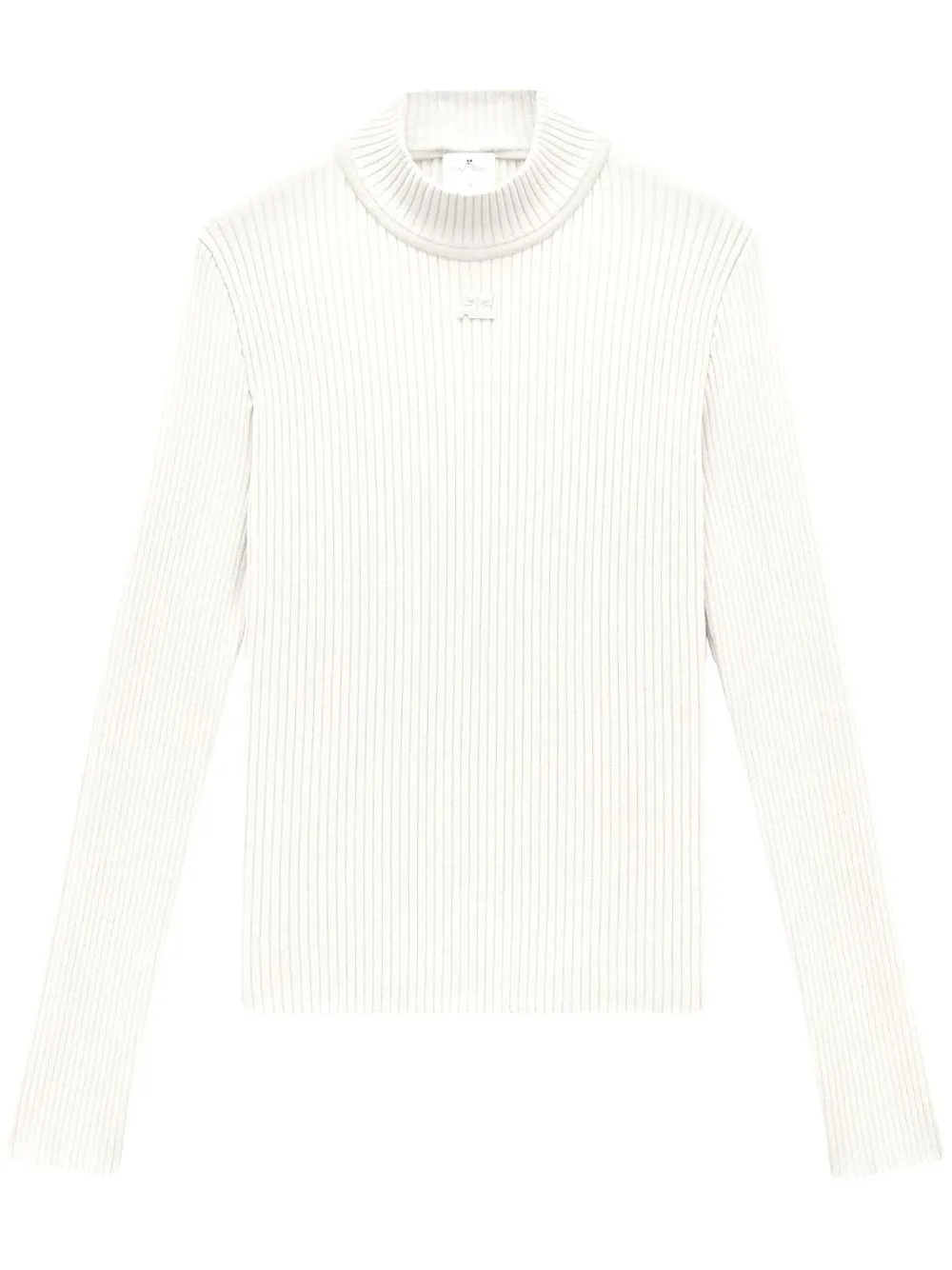 Джемпер в рубчик с высоким воротником Courrèges, белый
Джемпер в рубчик с высоким воротником Courrèges, белый