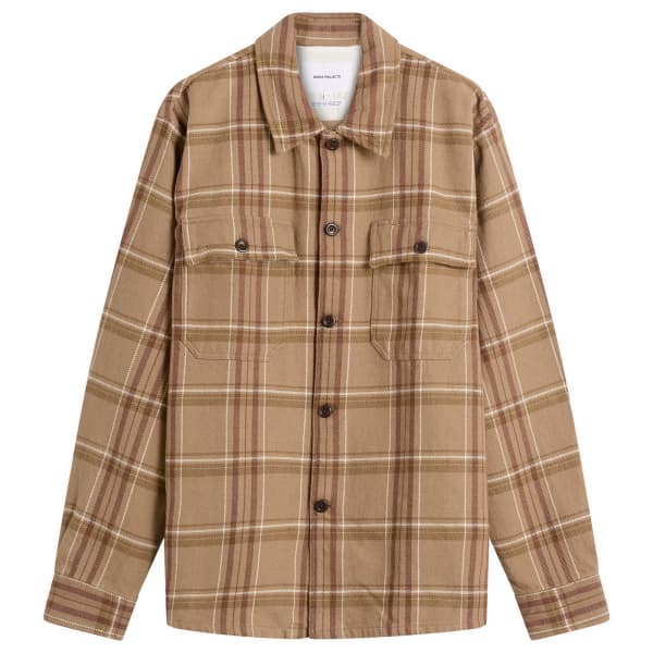 Рубашка-куртка Hjalmer из плотной саржи в клетку Norse Projects, Walnut
Рубашка-куртка Hjalmer из плотной саржи в клетку Norse Projects, Walnut