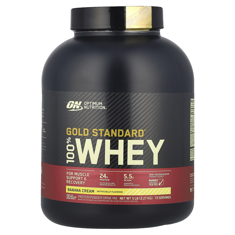 Optimum Nutrition, 100% Whey Gold Standard, со вкусом банана, 5 фунтов (2,27 кг)
Optimum Nutrition, 100% Whey Gold Standard, со вкусом банана, 5 фунтов (2,27 кг)
