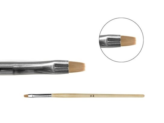 Деревянная кисть для геля, плоская, прямая №4. NEONAIL
Деревянная кисть для геля, плоская, прямая №4. NEONAIL