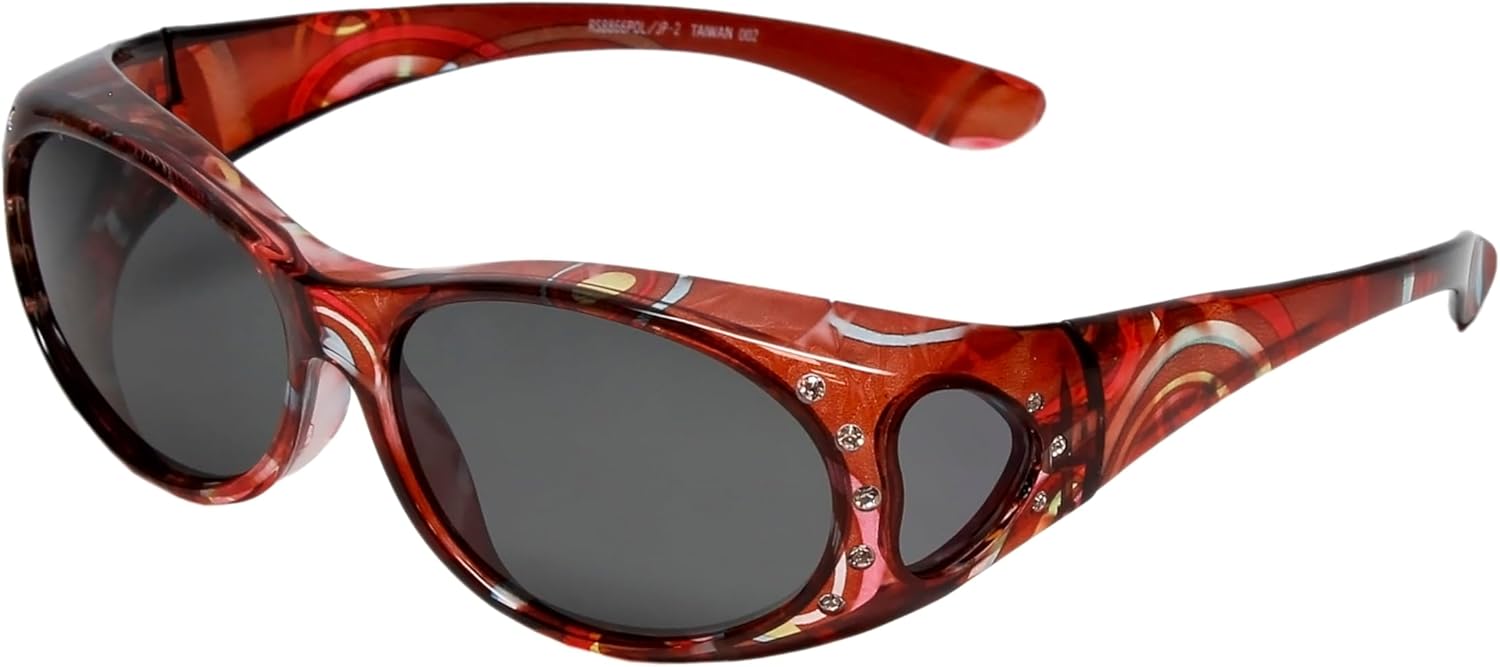 Солнцезащитные очки Calabria RS8866POL-JP-2 с поляризационными линзами, надеваемые поверх очков с диоптриями, стильные, с облегающей посадкой и защитой от УФ-излучения, Red Multicolor Swirl
Солнцезащитные очки Calabria RS8866POL-JP-2 с поляризационными линзами, надеваемые поверх очков с диоптриями, стильные, с облегающей посадкой и защитой от УФ-излучения, Red Multicolor Swirl