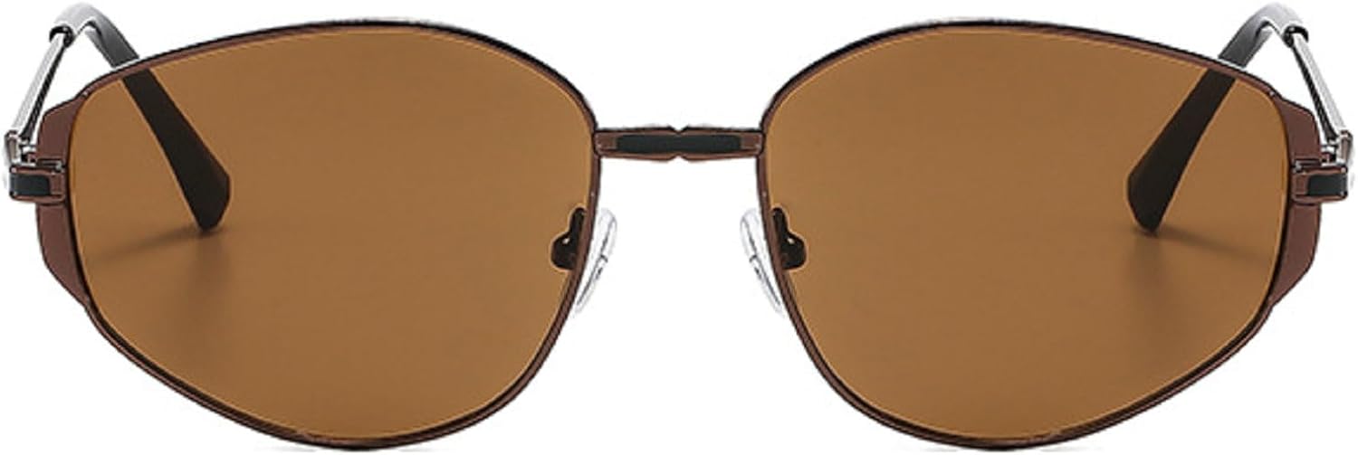 Женские солнцезащитные очки в маленькой металлической оправе «кошачий глаз», модные, класса люкс, с защитой от УФ-излучения UV400, мужские винтажные панк-очки mincl, Brown
Женские солнцезащитные очки в маленькой металлической оправе «кошачий глаз», модные, класса люкс, с защитой от УФ-излучения UV400, мужские винтажные панк-очки mincl, Brown