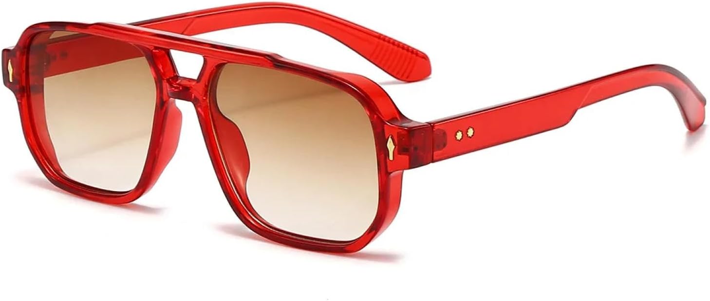 Классические солнцезащитные очки с двойной перемычкой для женщин и мужчин, модные очки с прозрачными линзами Ocean, трендовые солнцезащитные очки с заклепками для женщин, защита от УФ-излучения UV400 TKKTLLT, Red
Классические солнцезащитные очки с двойной перемычкой для женщин и мужчин, модные очки с прозрачными линзами Ocean, трендовые солнцезащитные очки с заклепками для женщин, защита от УФ-излучения UV400 TKKTLLT, Red