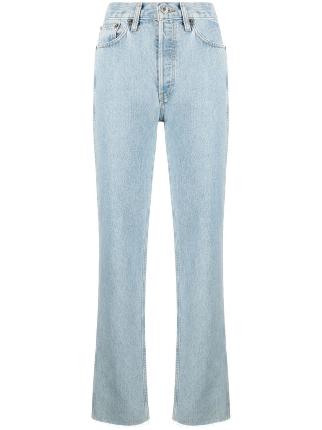 Прямые джинсы из винтажного денима с завышенной талией RE/DONE, синий
Прямые джинсы из винтажного денима с завышенной талией RE/DONE, синий