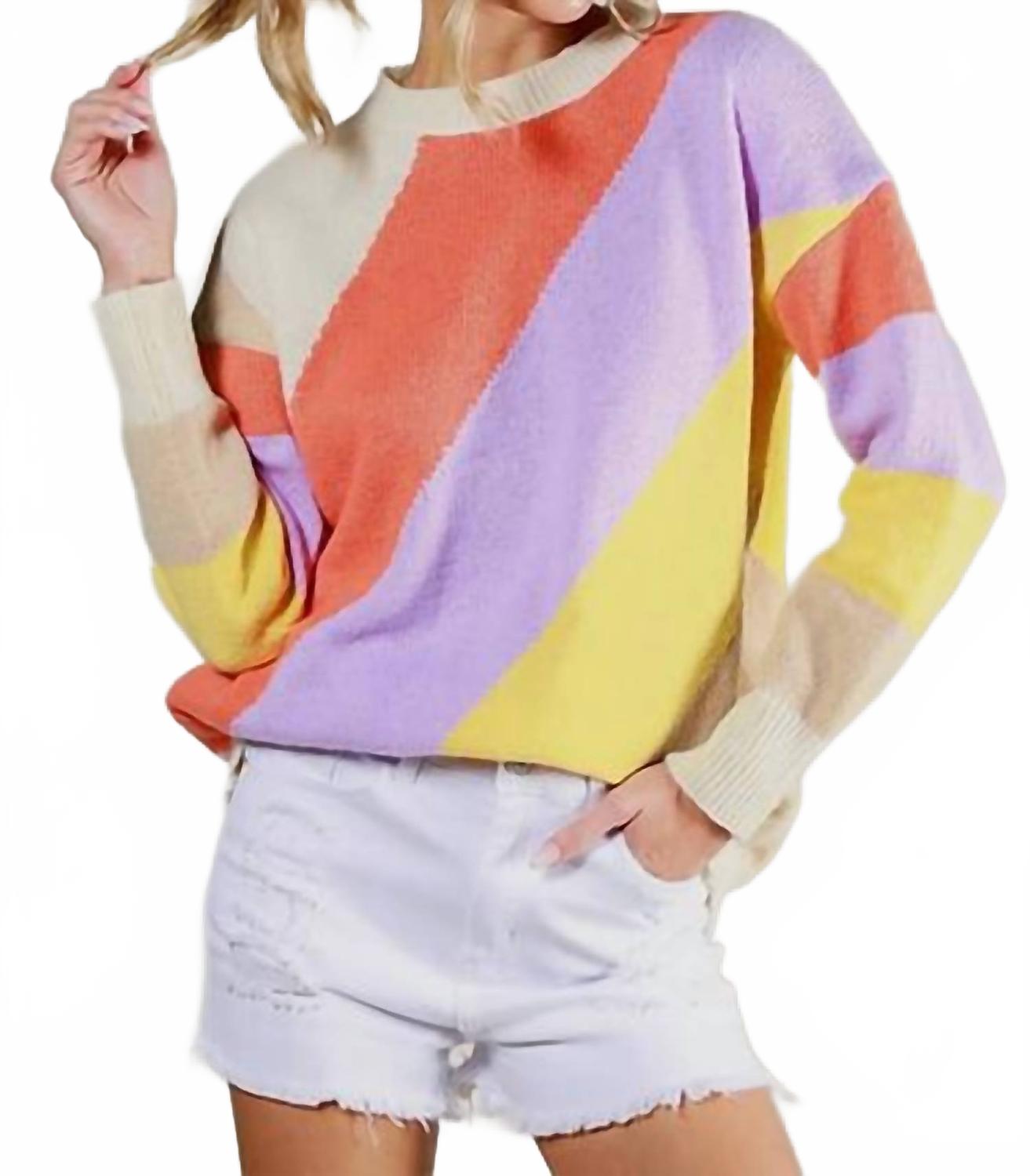 Ариэль свитер с цветными блоками в оранжевой гамме Vine & Love
Ариэль свитер с цветными блоками в оранжевой гамме Vine & Love