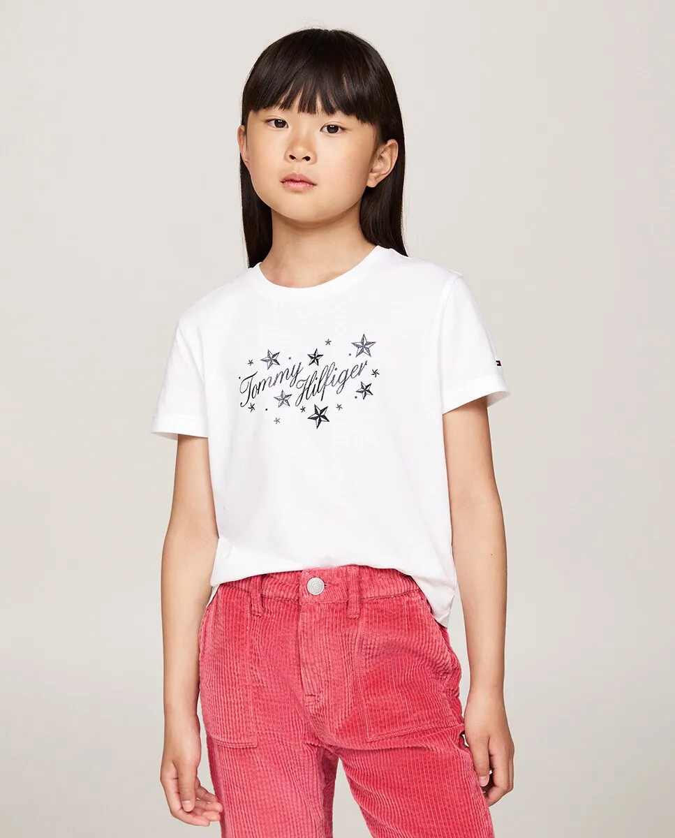 Футболка для девочки с короткими рукавами и круглым вырезом Tommy Hilfiger, белый
Футболка для девочки с короткими рукавами и круглым вырезом Tommy Hilfiger, белый