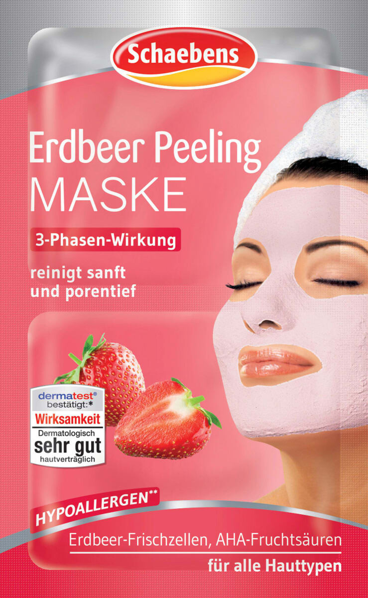 Маска-пилинг для лица клубника (10 шт.х2х6 мл) 1200мл Schaebens
Маска-пилинг для лица клубника (10 шт.х2х6 мл) 1200мл Schaebens