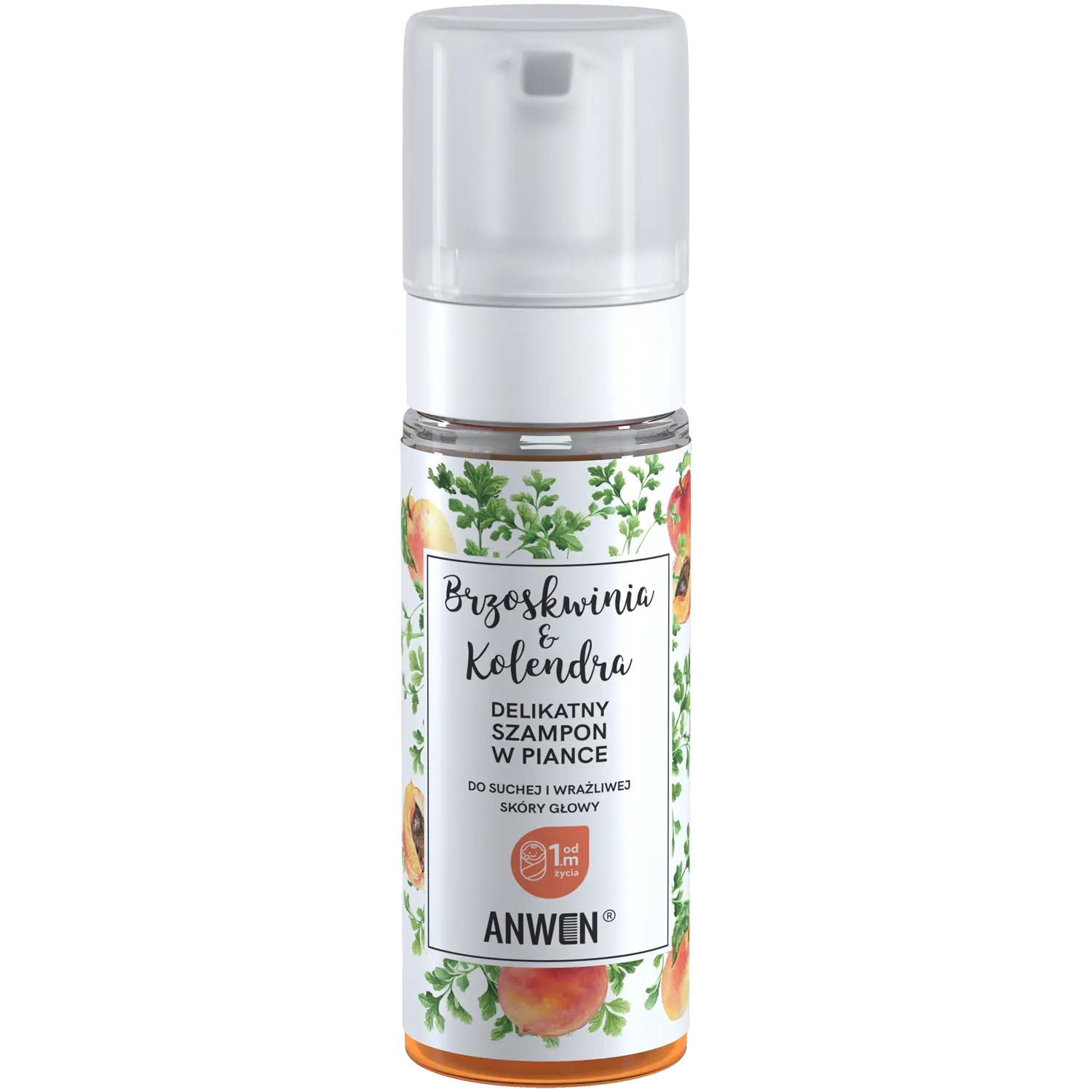 Anwen Brzoskwinia&Kolendra деликатный пенный шампунь для сухой и чувствительной кожи головы, 170 мл
Anwen Brzoskwinia&Kolendra деликатный пенный шампунь для сухой и чувствительной кожи головы, 170 мл