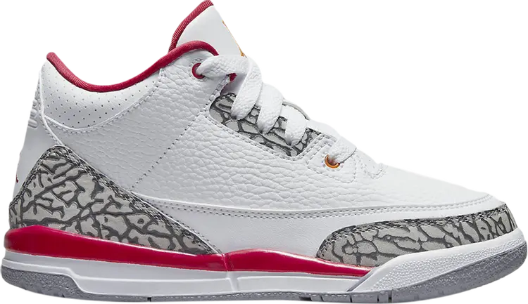 Кроссовки Air Jordan 3 Retro PS Cardinal Red, белый
Кроссовки Air Jordan 3 Retro PS Cardinal Red, белый