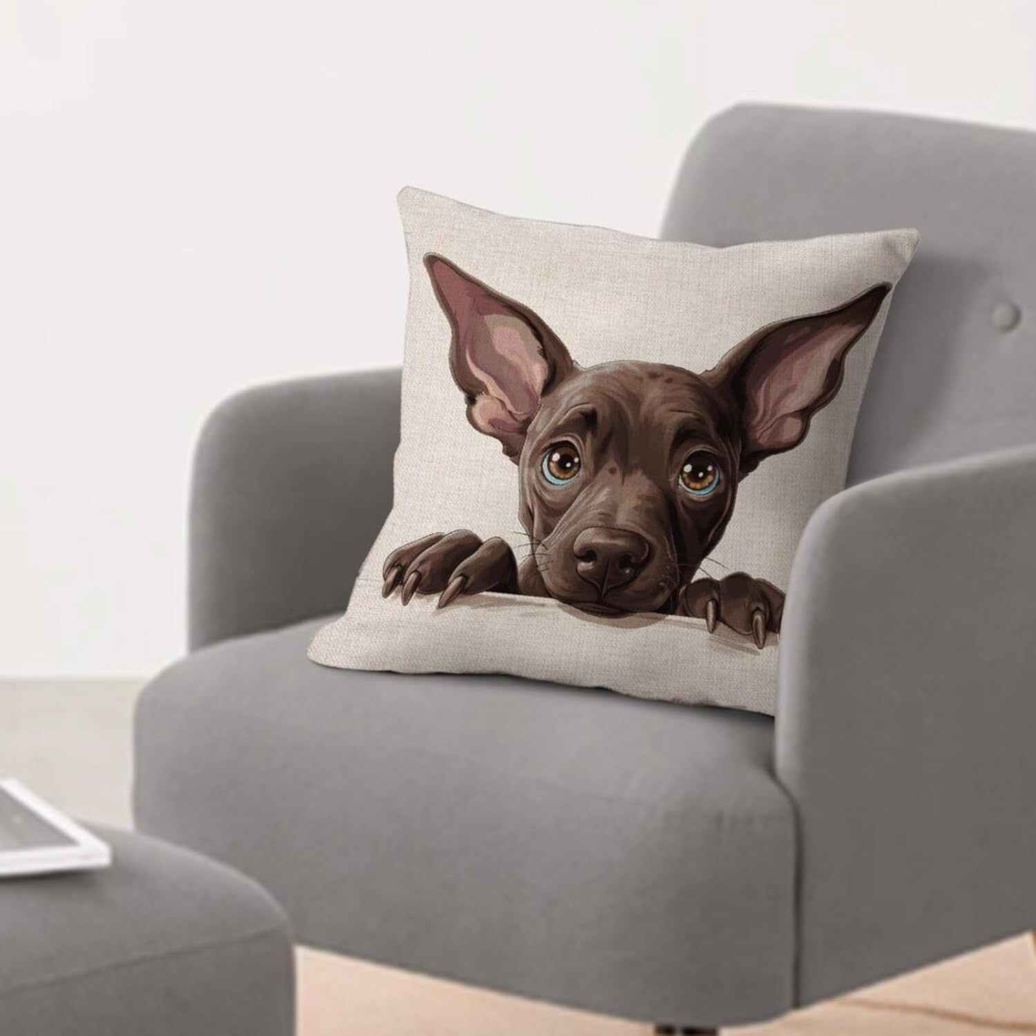 Xoloitzcuintli Чехол на подушку с застежкой-молнией 18x18 дюймов, хлопок, лен, наволочка для собаки, квадратная наволочка для дивана, кровати, автомобиля, паба, кофе-бара, украшение для гостиной, подарки для собак для детей Rebbygena, Style-2-1
Xoloitzcuintli Чехол на подушку с застежкой-молнией 18x18 дюймов, хлопок, лен, наволочка для собаки, квадратная наволочка для дивана, кровати, автомобиля, паба, кофе-бара, украшение для гостиной, подарки для собак для детей Rebbygena, Style-2-1
