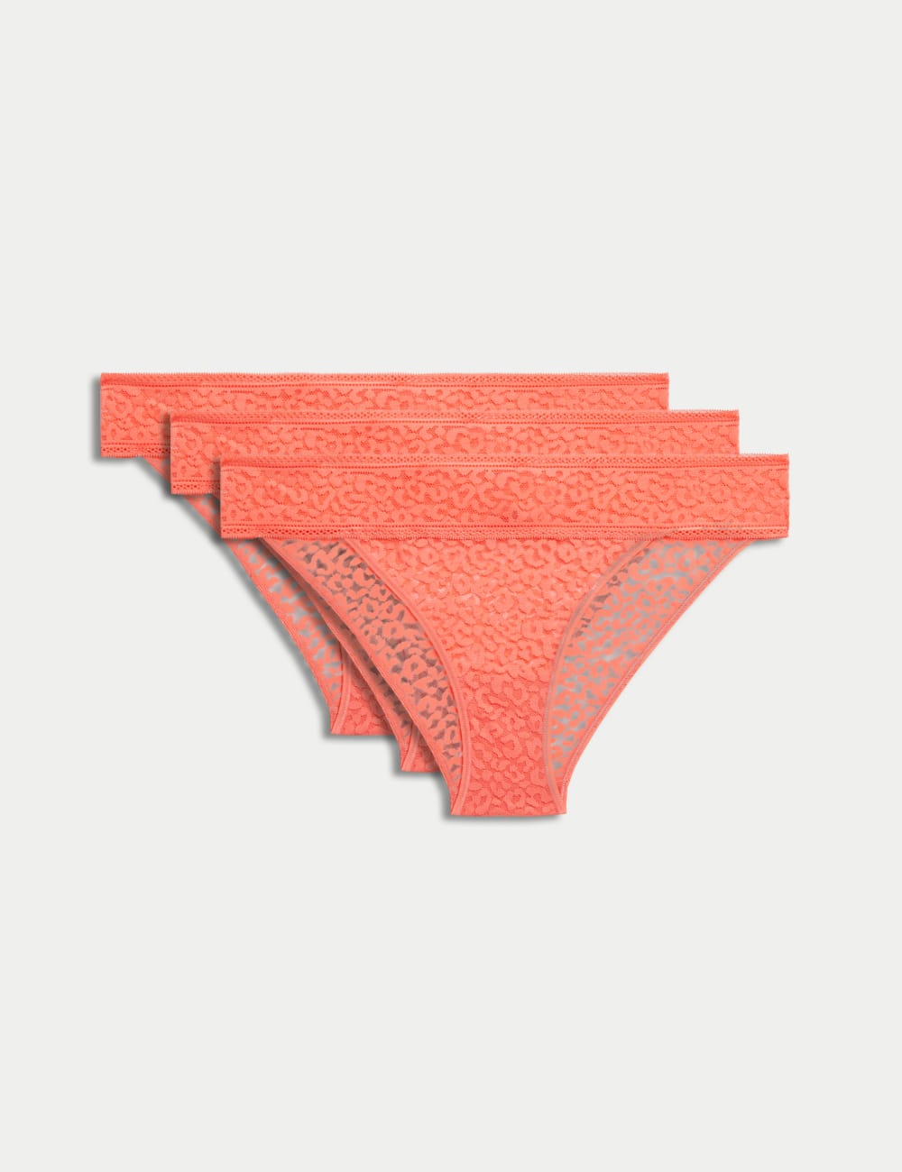 3 шт. бразильские трусики с анималистичным кружевом Marks & Spencer, цвет Bright coral
3 шт. бразильские трусики с анималистичным кружевом Marks & Spencer, цвет Bright coral