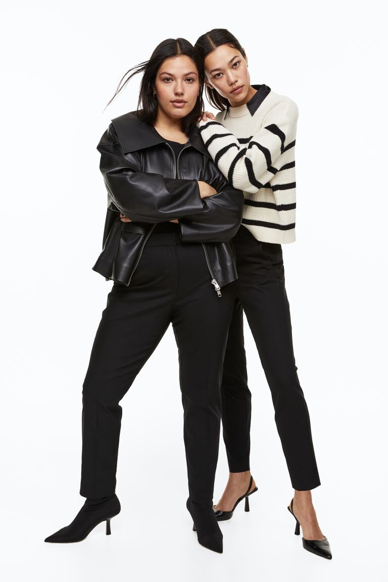 Брюки-сигареты H&M женские, черный
Брюки-сигареты H&M женские, черный