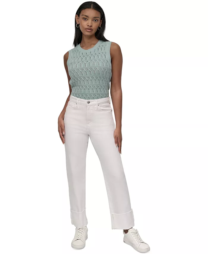 Женские классические джинсы с высокой посадкой, прямыми штанинами и манжетами DKNY Jeans, белый
Женские классические джинсы с высокой посадкой, прямыми штанинами и манжетами DKNY Jeans, белый