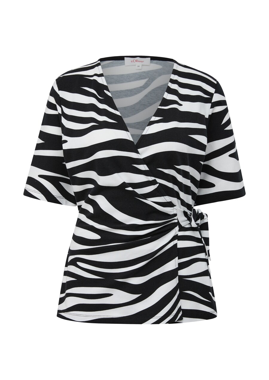Блузка с коротким рукавом s.Oliver Blouse, черный/белый
Блузка с коротким рукавом s.Oliver Blouse, черный/белый