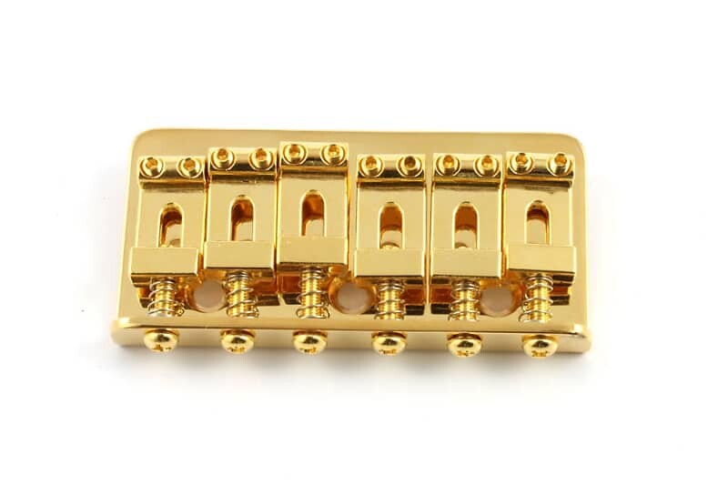 Стальной бридж без тремоло для Fender Strat — GOLD Allparts SB-0100-002
Стальной бридж без тремоло для Fender Strat — GOLD Allparts SB-0100-002