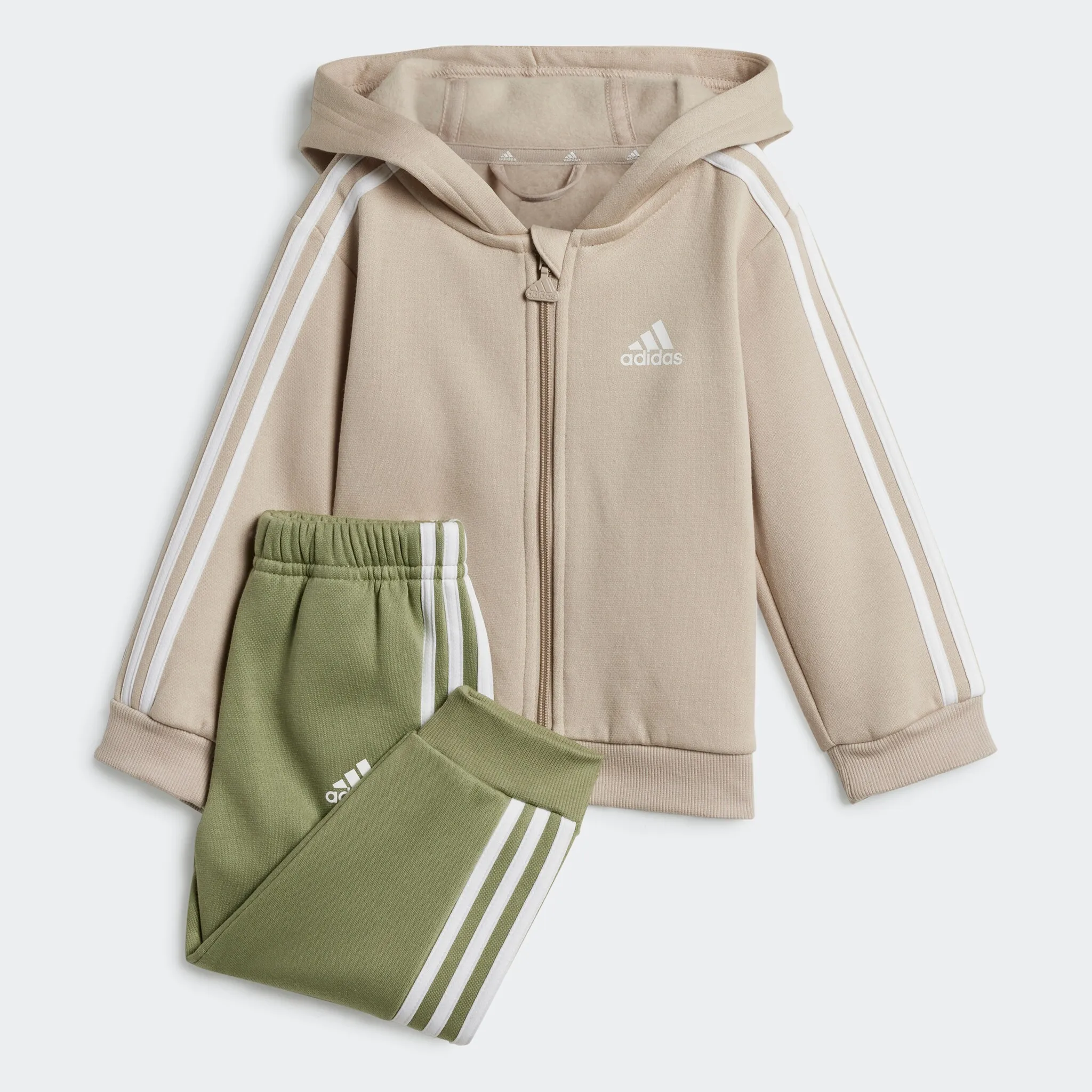 Спортивный костюм adidas Sportswear «ESSENTIALS FULLZIP HOODED JOGGING SUIT», (2 шт.), цвет Wonder Beige / White
Спортивный костюм adidas Sportswear «ESSENTIALS FULLZIP HOODED JOGGING SUIT», (2 шт.), цвет Wonder Beige / White