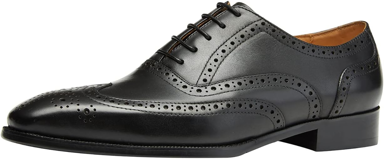 Мужские кожаные туфли Santimon Oxford с крыльями и брогированием, смокинговые, для делового и повседневного стиля, свадебные, черный
Мужские кожаные туфли Santimon Oxford с крыльями и брогированием, смокинговые, для делового и повседневного стиля, свадебные, черный