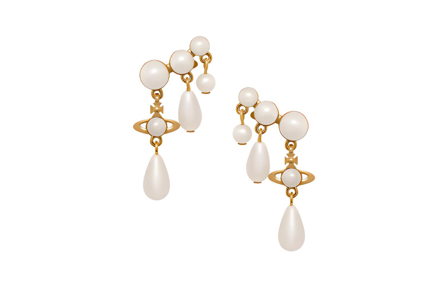 Бисерные серьги-капли Vivienne Westwood
Бисерные серьги-капли Vivienne Westwood