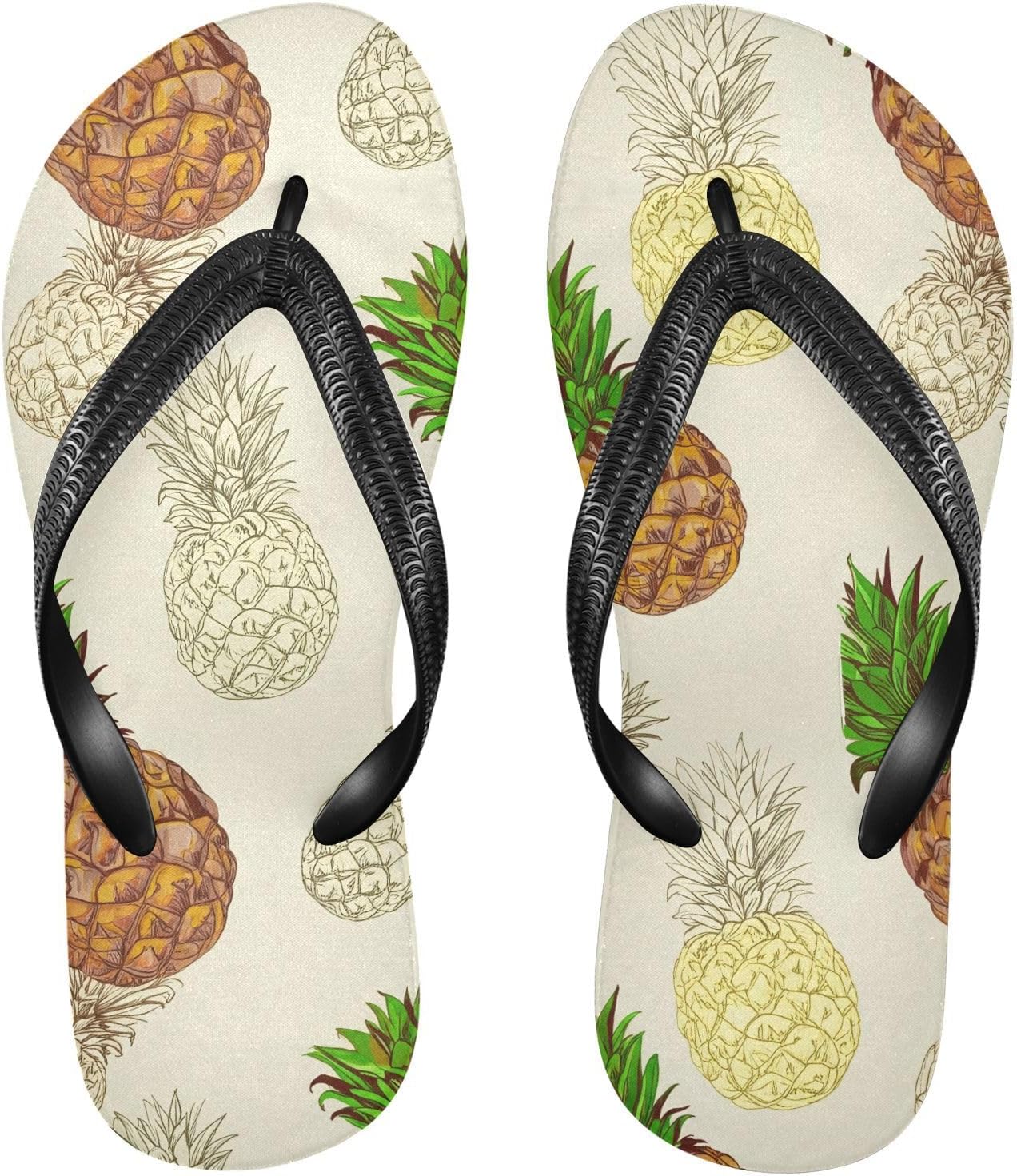 Женские и мужские пляжные шлепанцы из резины с антипригарной подошвой, бежевого цвета с принтом ананаса, для душа, летние тапочки Sinestour
Женские и мужские пляжные шлепанцы из резины с антипригарной подошвой, бежевого цвета с принтом ананаса, для душа, летние тапочки Sinestour