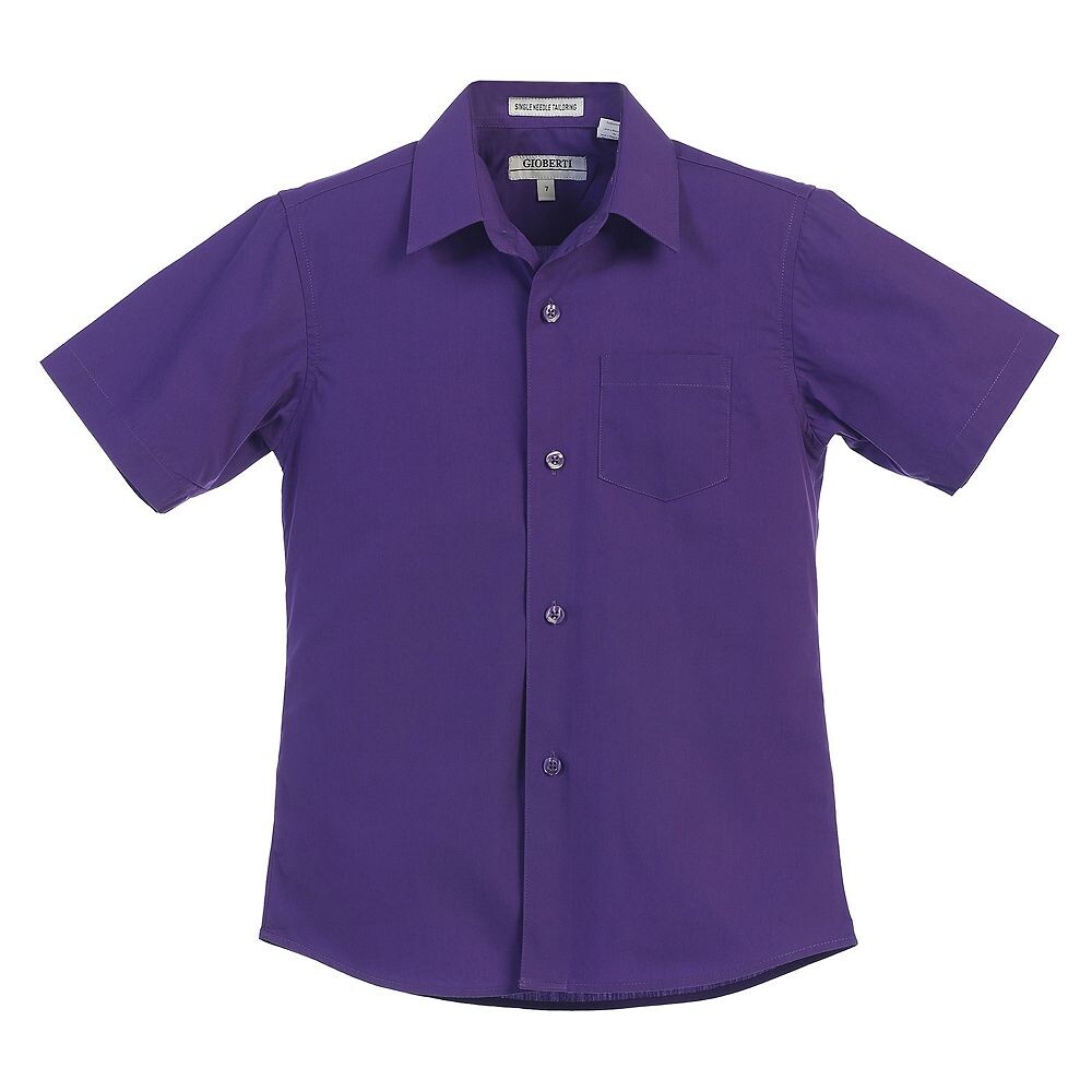 Детская однотонная классическая рубашка Gioberti с короткими рукавами, цвет Purple B
Детская однотонная классическая рубашка Gioberti с короткими рукавами, цвет Purple B