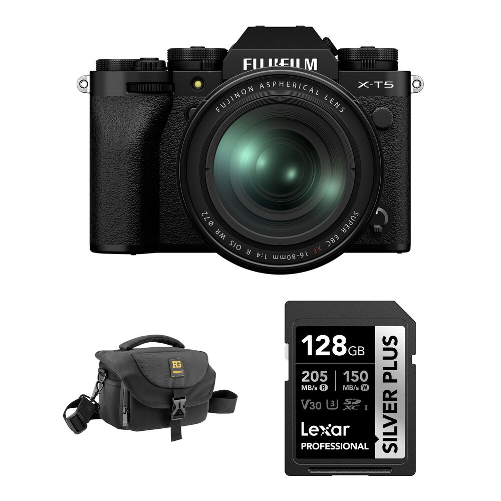 Беззеркальная камера FUJIFILM X-T5 Mirrorless Camera with 16-80mm f/4 Lens and Basic
Беззеркальная камера FUJIFILM X-T5 Mirrorless Camera with 16-80mm f/4 Lens and Basic