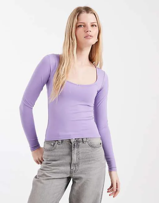 Фиолетовый лонгслив с длинными рукавами Cotton On Sweetheart
Фиолетовый лонгслив с длинными рукавами Cotton On Sweetheart