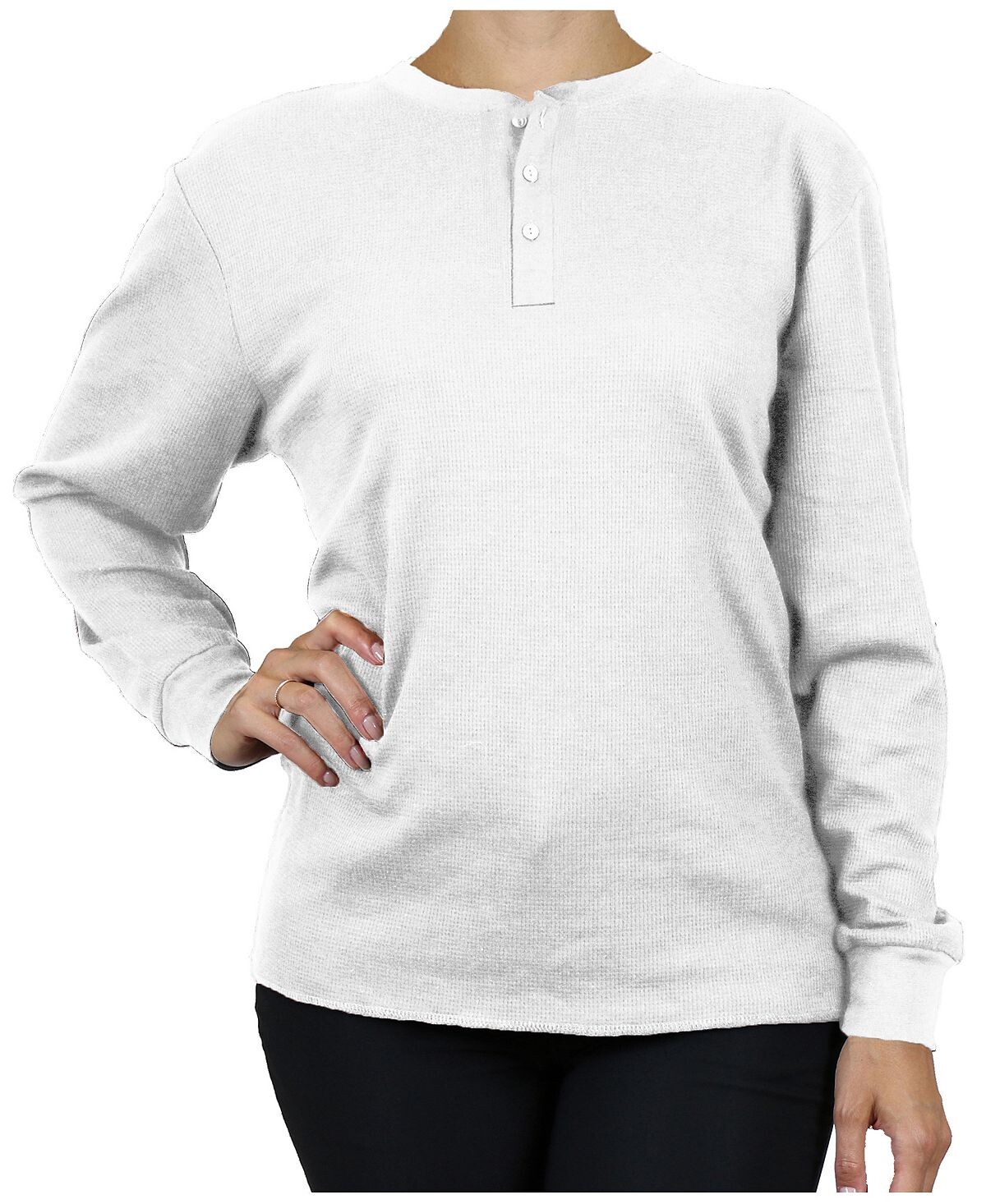 Женский термосвитер свободного кроя вафельной вязки Henley свободного кроя Galaxy By Harvic, белый
Женский термосвитер свободного кроя вафельной вязки Henley свободного кроя Galaxy By Harvic, белый