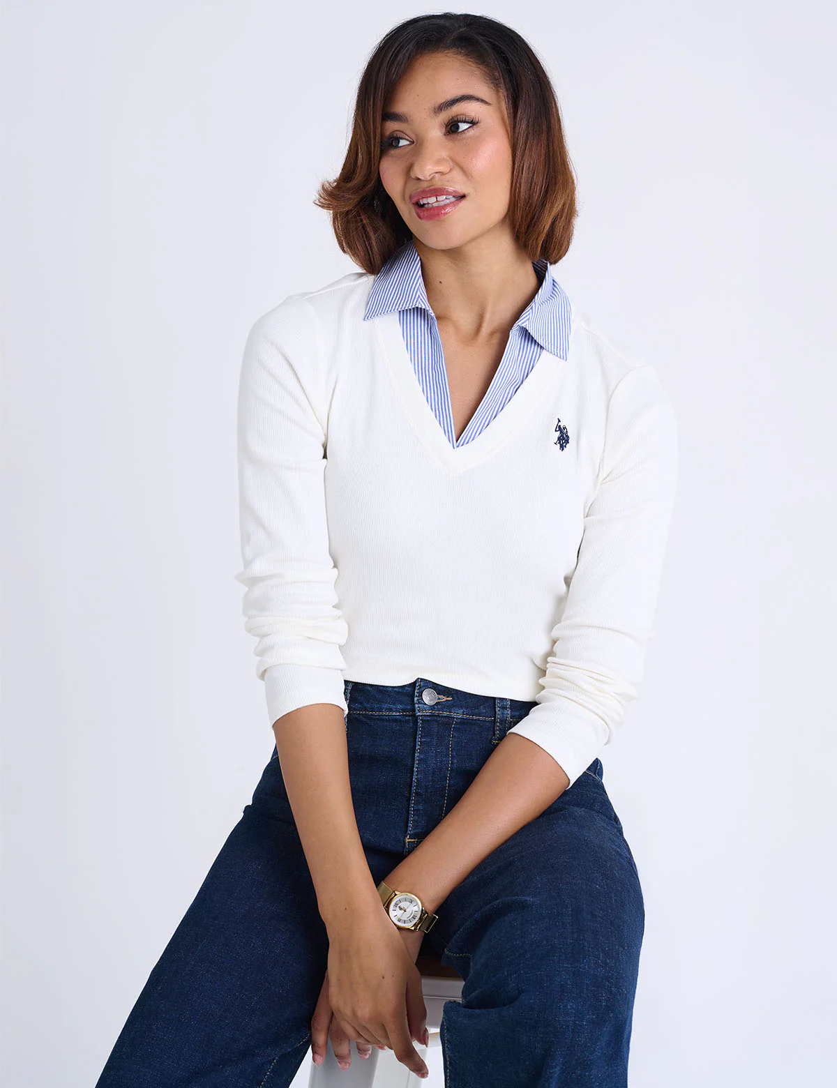 Рубашка лонгслив U.S. Polo Assn Long Sleeve Rib Woven Layered, белый
Рубашка лонгслив U.S. Polo Assn Long Sleeve Rib Woven Layered, белый