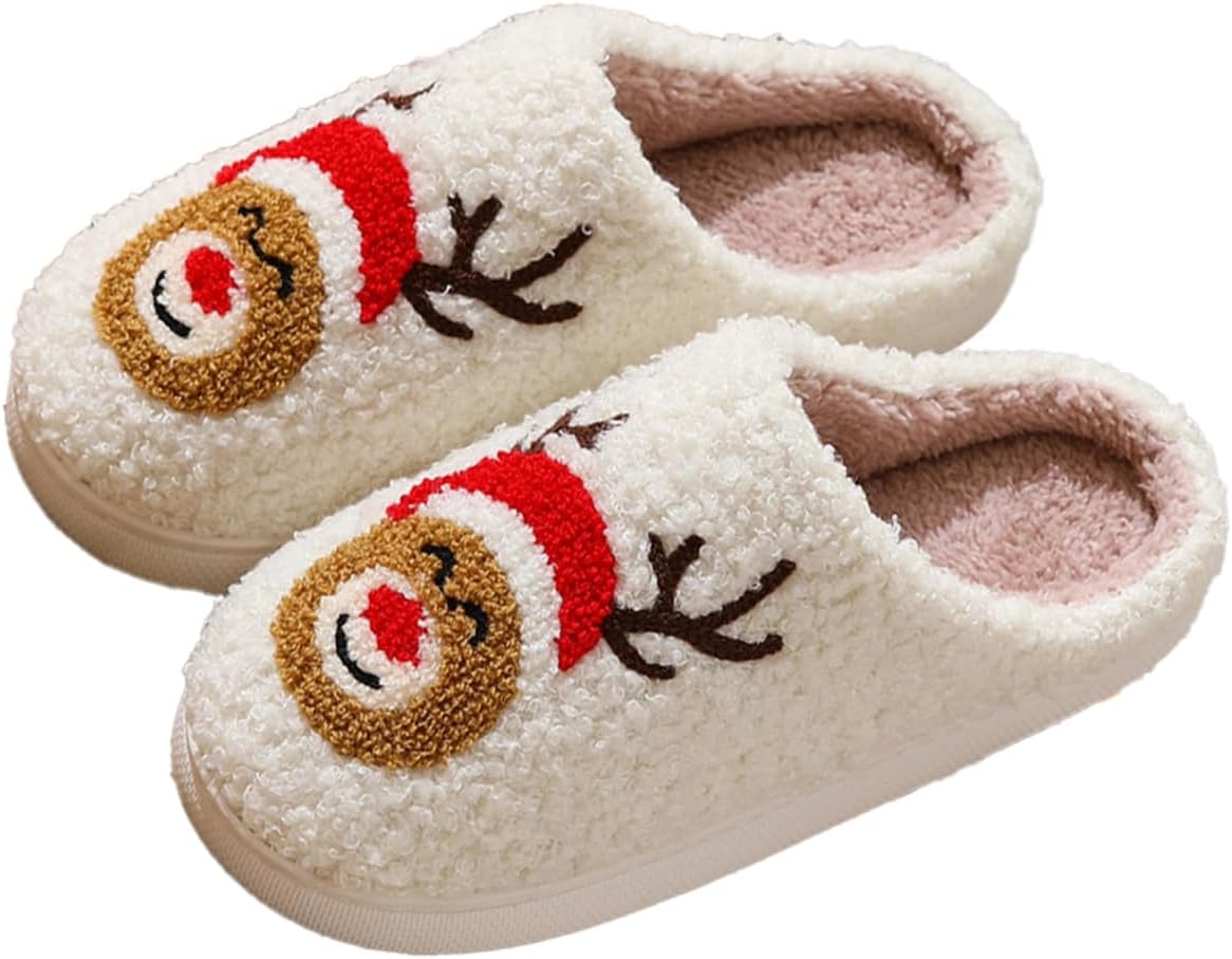 Милые рождественские тапочки Loizziuy с пушистой подкладкой для женщин и мужчин, теплые зимние тапочки с мягкой подошвой из памяти формы, уютные домашние тапочки, Reindeer
Милые рождественские тапочки Loizziuy с пушистой подкладкой для женщин и мужчин, теплые зимние тапочки с мягкой подошвой из памяти формы, уютные домашние тапочки, Reindeer