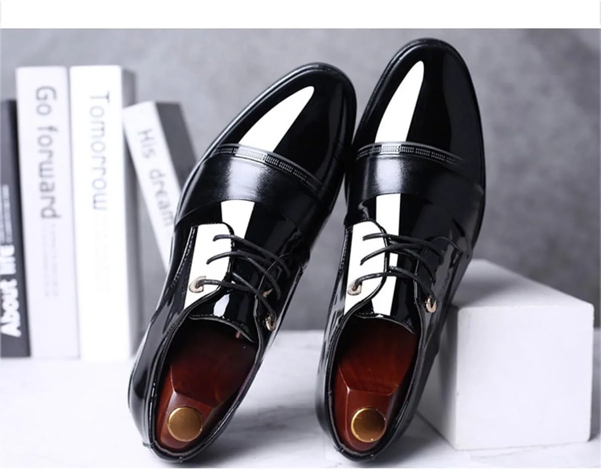 Мужские дерби из лакированной кожи, удобные туфли с крыловидным носком на шнуровке, деловые формальные офисные туфли KYOESCAI, черный
Мужские дерби из лакированной кожи, удобные туфли с крыловидным носком на шнуровке, деловые формальные офисные туфли KYOESCAI, черный