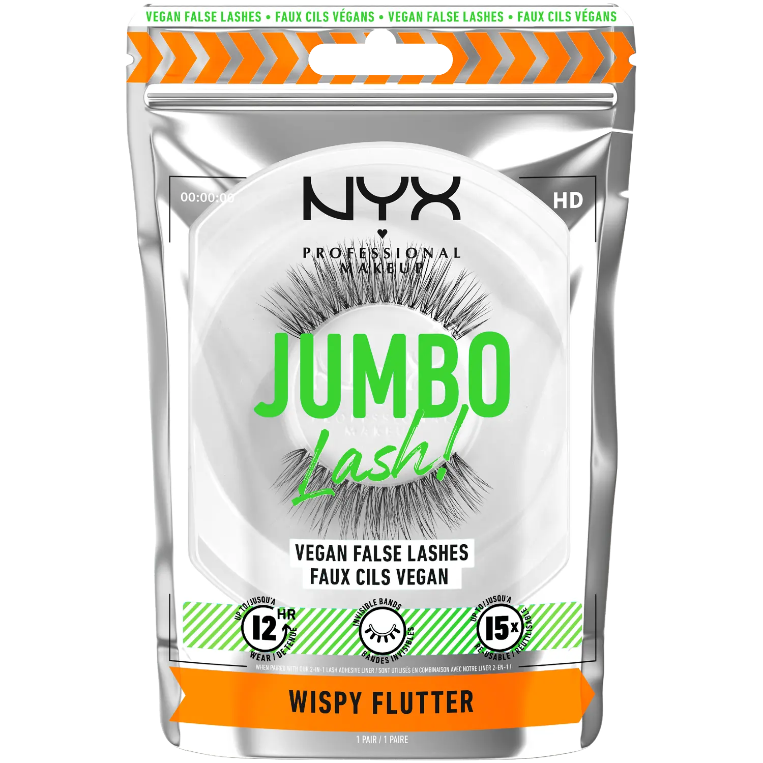 NYX Professional Makeup Jumbo Lashes Wispy Flutter накладные ресницы, 1 упаковка
NYX Professional Makeup Jumbo Lashes Wispy Flutter накладные ресницы, 1 упаковка