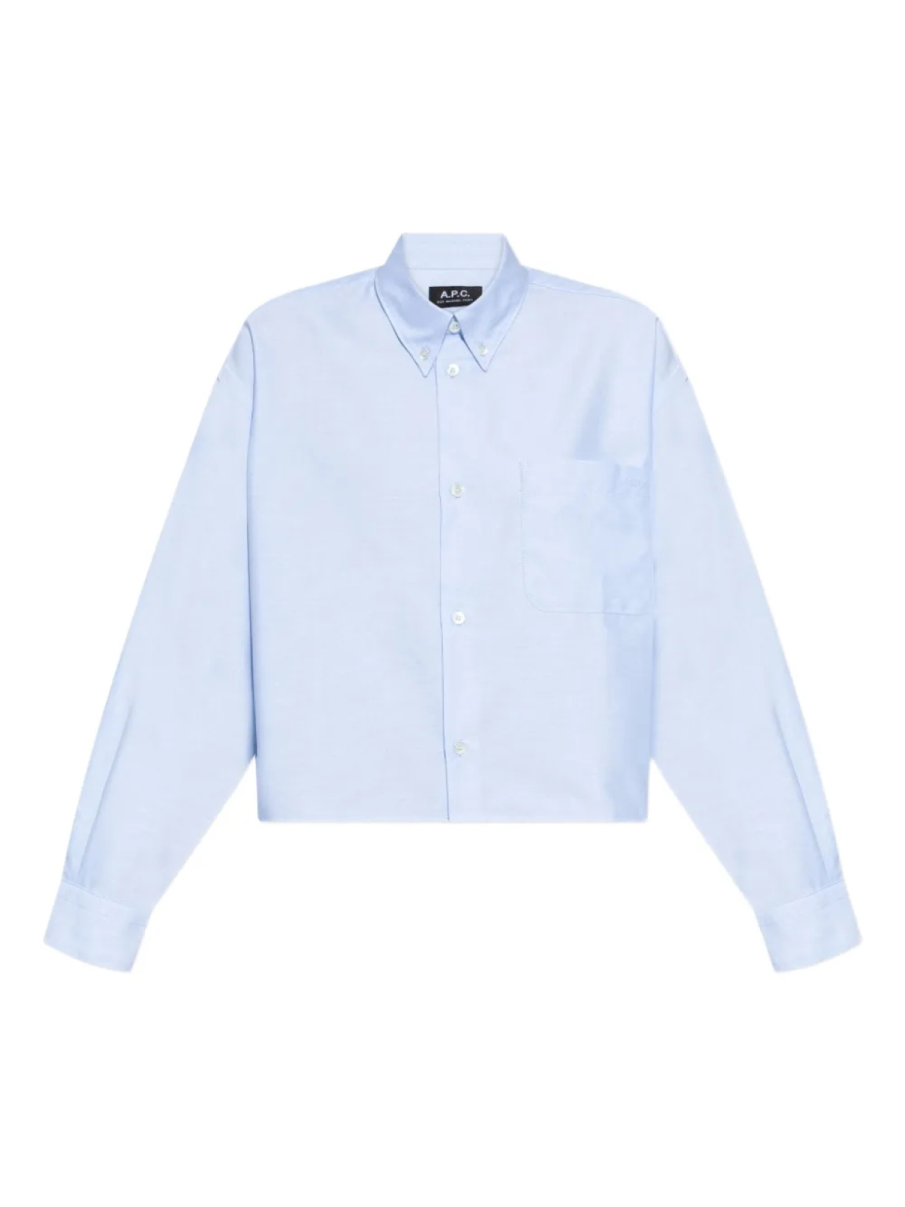 Укороченная рубашка на пуговицах A.P.C., синий
Укороченная рубашка на пуговицах A.P.C., синий
