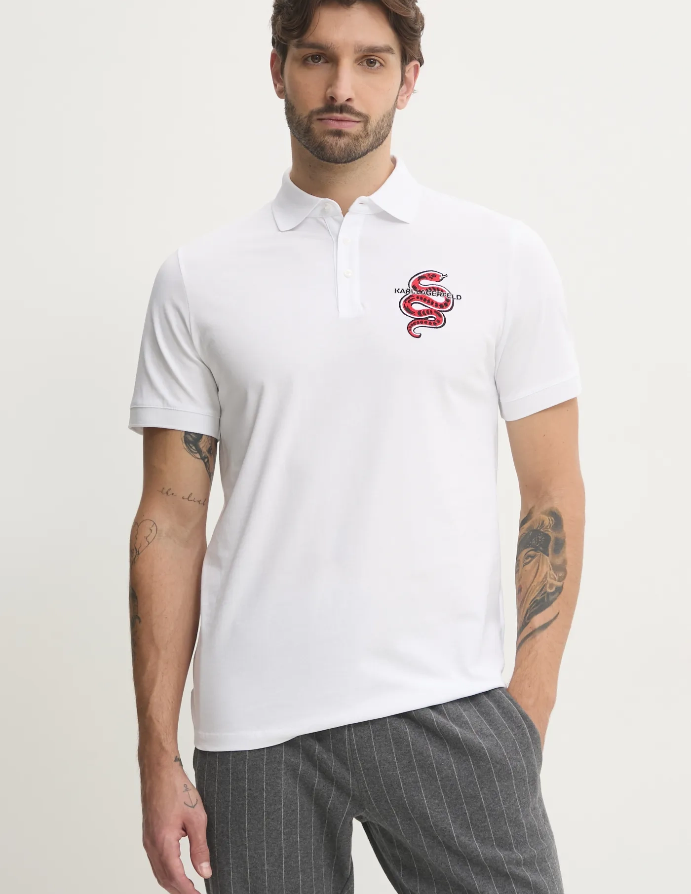 Хлопковая рубашка-поло Karl Lagerfeld, белый
Хлопковая рубашка-поло Karl Lagerfeld, белый