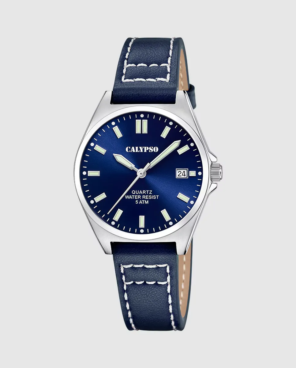 K5869/3 Базовые синие кожаные женские часы Calypso
K5869/3 Базовые синие кожаные женские часы Calypso