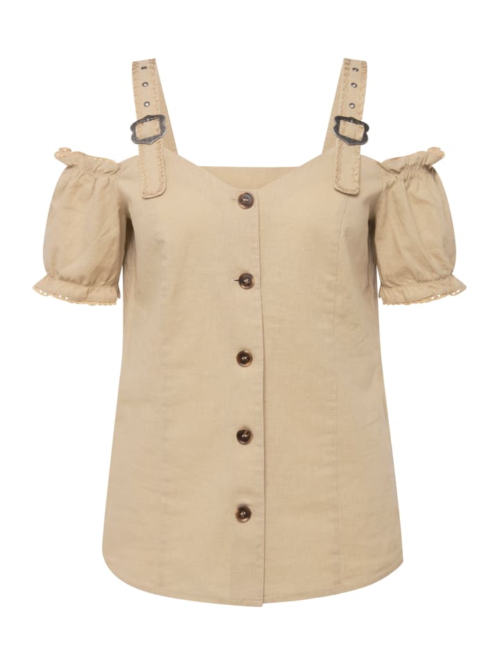 Традиционная блузка бежевого цвета Ulla Popken
Традиционная блузка бежевого цвета Ulla Popken