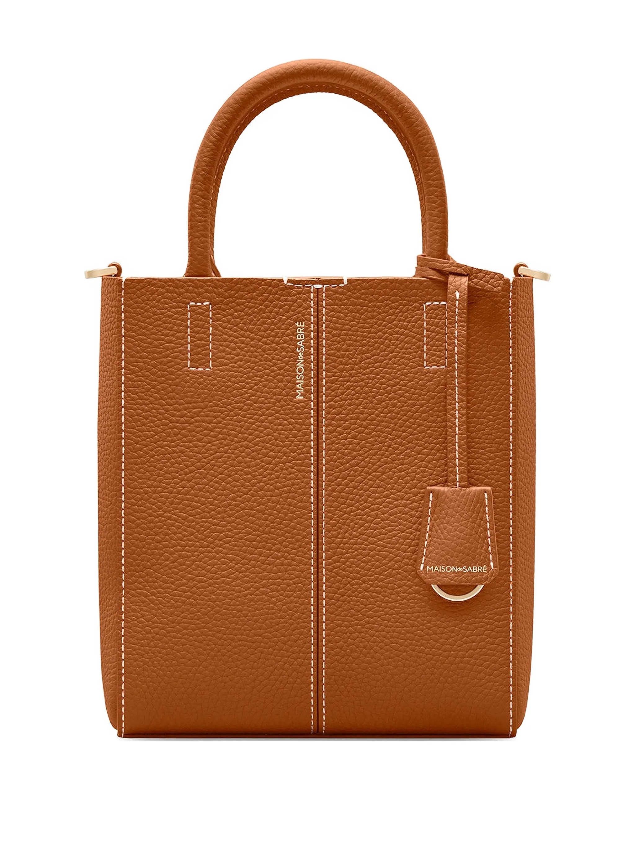 Маленькая сумка-тоут с подвернутыми ручками Maison De Sabré, коричневый
Маленькая сумка-тоут с подвернутыми ручками Maison De Sabré, коричневый