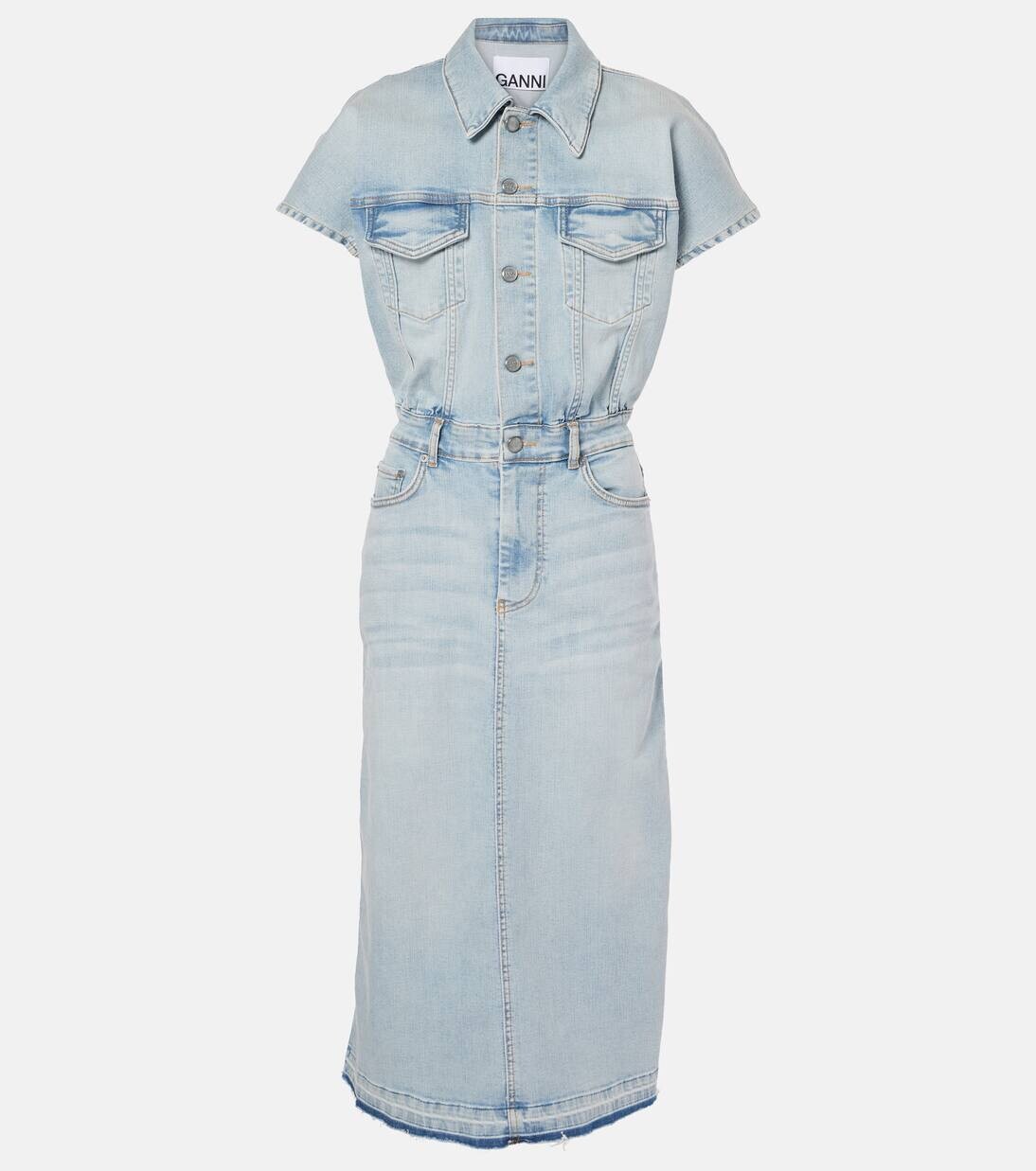 Джинсовое платье миди Ganni, цвет tint wash
Джинсовое платье миди Ganni, цвет tint wash