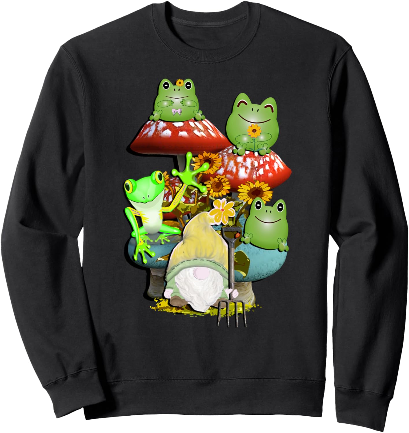 Толстовка с изображением гнома, садового гриба и лягушки Cheeky Custom Design, черный
Толстовка с изображением гнома, садового гриба и лягушки Cheeky Custom Design, черный