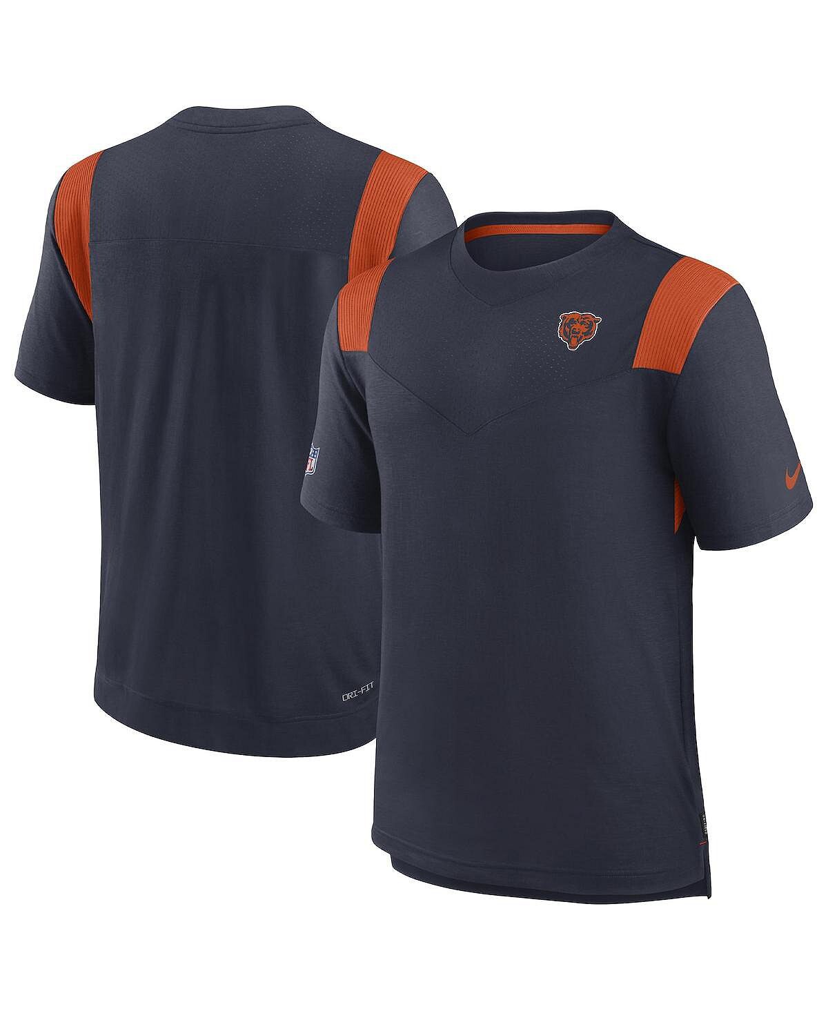 Мужская темно-синяя футболка chicago bears sideline в тон с логотипом performance player Nike, синий
Мужская темно-синяя футболка chicago bears sideline в тон с логотипом performance player Nike, синий
