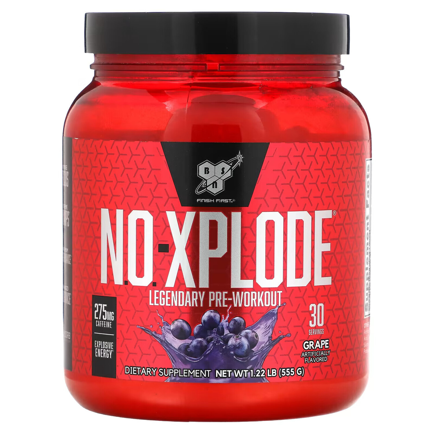 BSN, N.O.-Xplode, легендарный предтренировочный комплекс, виноград, 555 г (1,22 фунта)
BSN, N.O.-Xplode, легендарный предтренировочный комплекс, виноград, 555 г (1,22 фунта)
