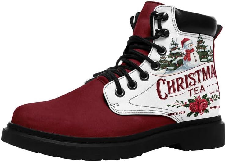 Рождественские ботинки AWSOLE для мужчин и женщин, водонепроницаемые, противоскользящие, тактические, зимние ботинки, обувь с тематикой Санты, белый/красный
Рождественские ботинки AWSOLE для мужчин и женщин, водонепроницаемые, противоскользящие, тактические, зимние ботинки, обувь с тематикой Санты, белый/красный
