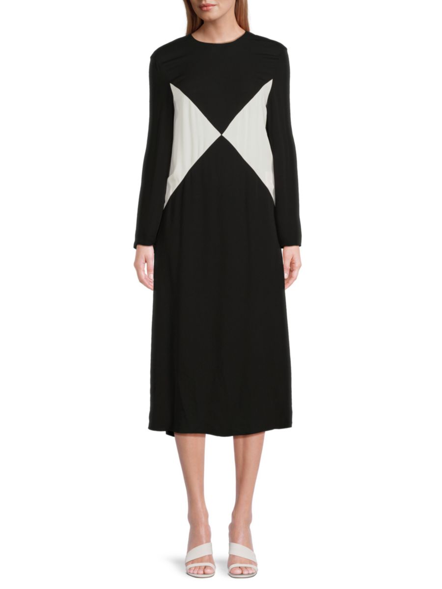 Шелковое платье-миди Valentino, черный/белый
Шелковое платье-миди Valentino, черный/белый