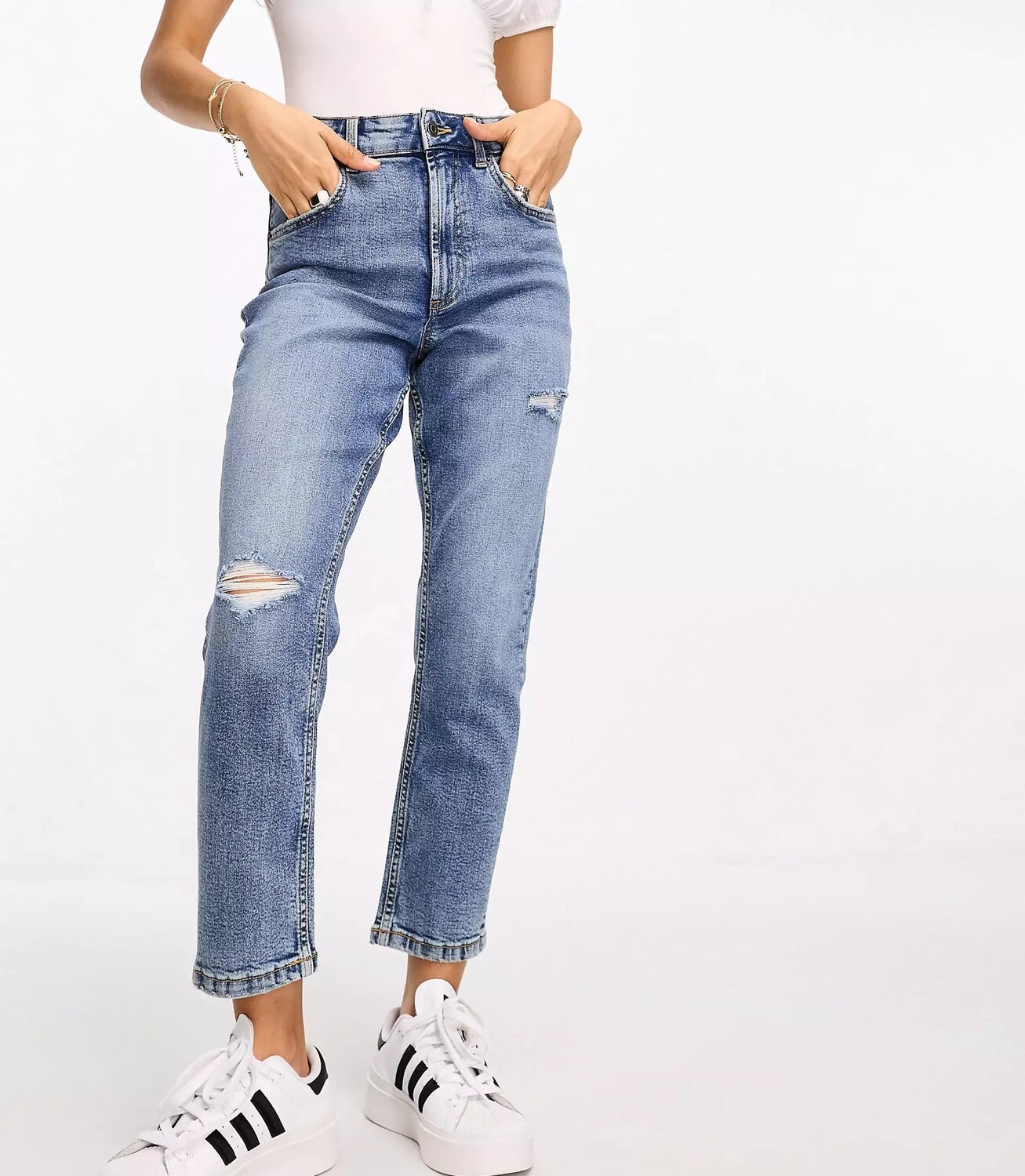 Джинсы Asos Design Petite Slim Mom With Rip, синий
Джинсы Asos Design Petite Slim Mom With Rip, синий